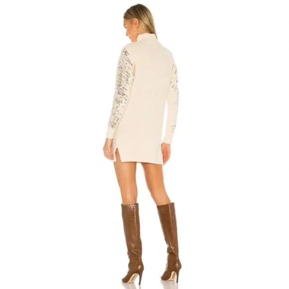 Superdown / Revolve / NWT Rudie Sparkle Sleeve Dress in Ivory Size XS - Picture 3 of 4